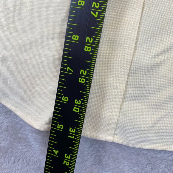 L.L. Bean Mens Dress Shirt XL 15.5 Neck Long Sleeve Classic Button-Up Yellow - Picture 3 of 9